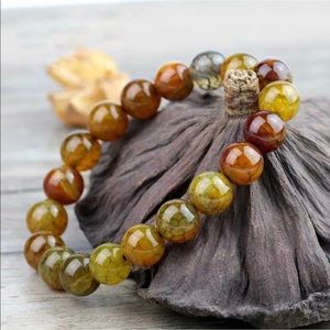 Dragon vines Agate beaded bracelet